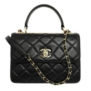 CHANEL FLAP BAG WITH TOP HANDLE