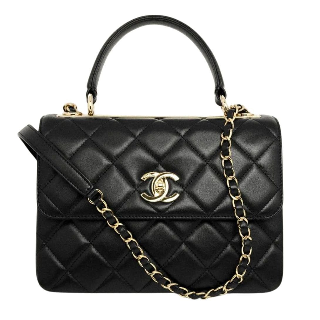 CHANEL FLAP BAG WITH TOP HANDLE - Image 2