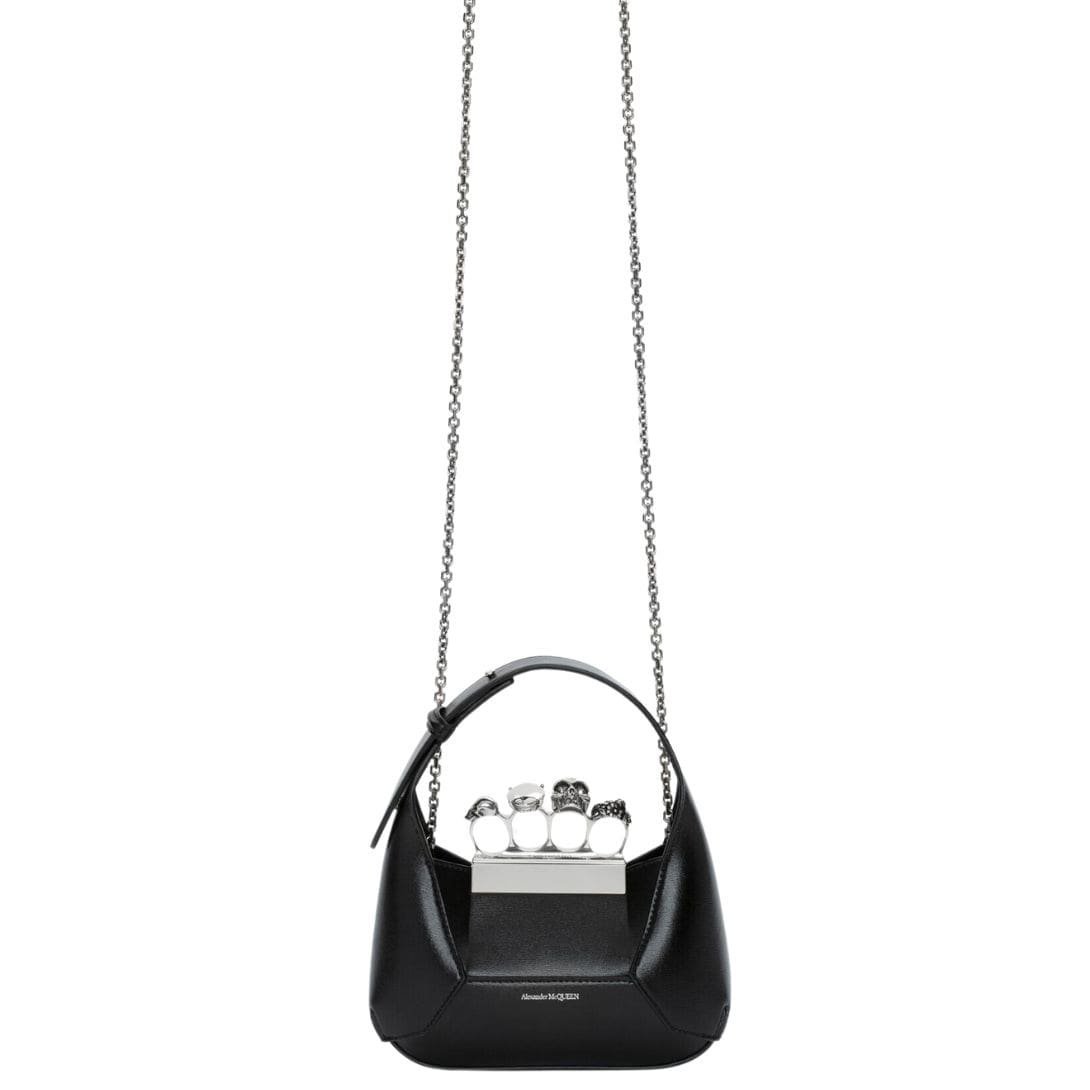 ALEXANDER MCQUEEN WOMEN'S THE JEWELLED HOBO MINI BAG IN BLACK - Image 5