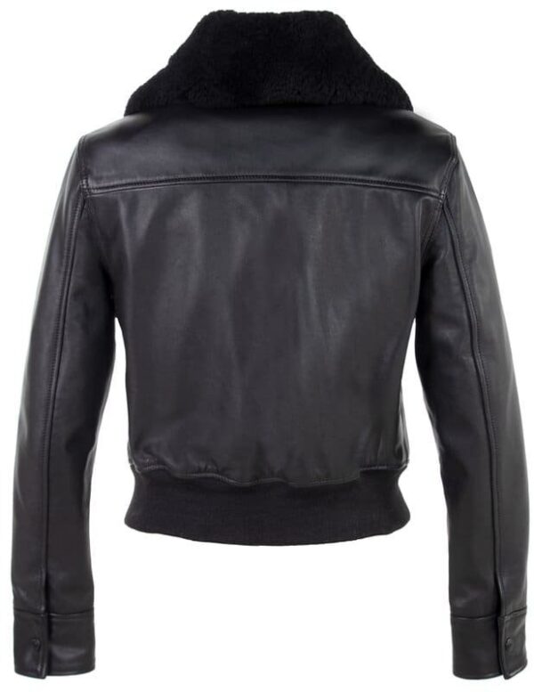 Women's Cowhide Bomber Jacket - Image 2