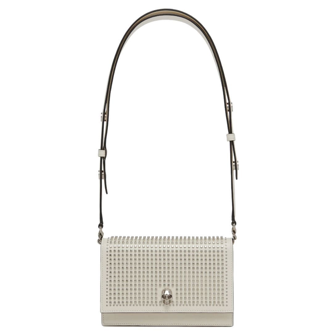 ALEXANDER MCQUEEN WOMEN'S THE BIKER SMALL SKULL BAG IN SOFT IVORY - Image 5
