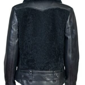 Women’s Sheepskin Jacket with Cowhide Trim