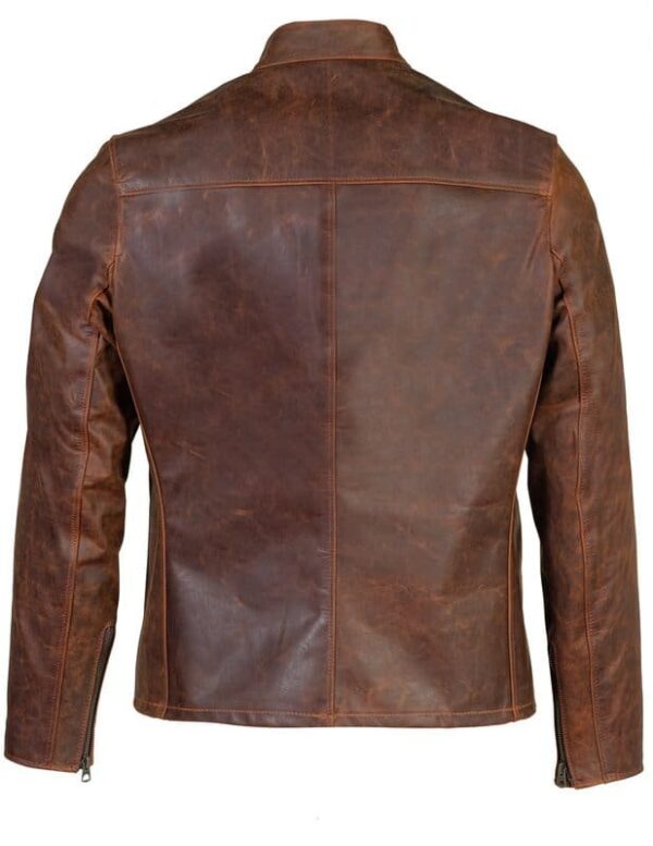 Brown Leather Jacket Men - Image 2