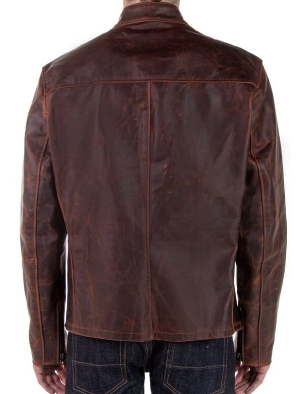 Brown Leather Jacket Men - Image 4