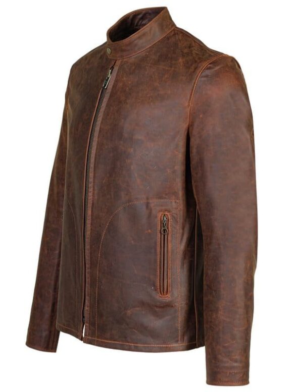 Brown Leather Jacket Men - Image 3