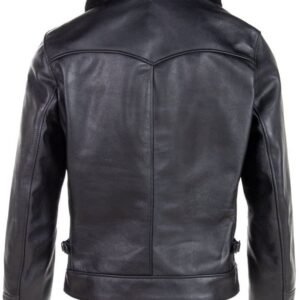 Antique Cowhide Rancher Jacket with Sheepskin Collar