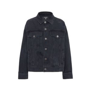BALMAIN WORN EFFECT DENIM JACKET