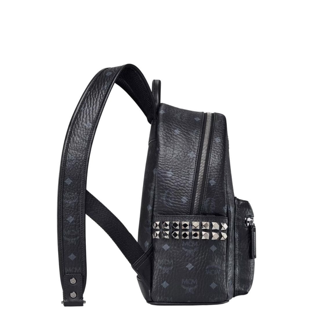 MCM SMALL STARK SIDE STUDS BACKPACK IN VISETOS BLACK - Image 7