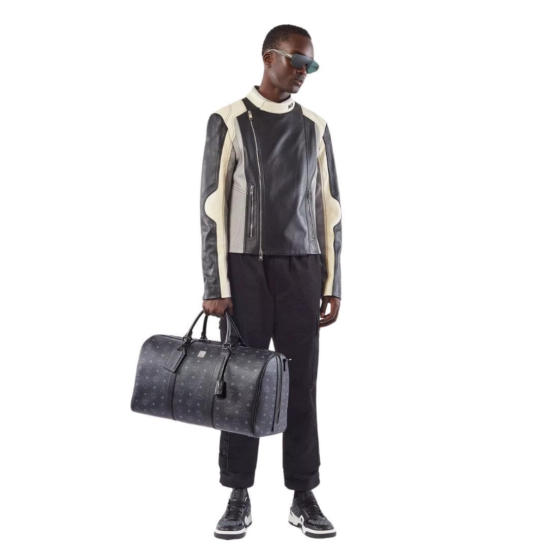 MCM OTTOMAR WEEKENDER BAG IN VISETOS BLACK - Image 6