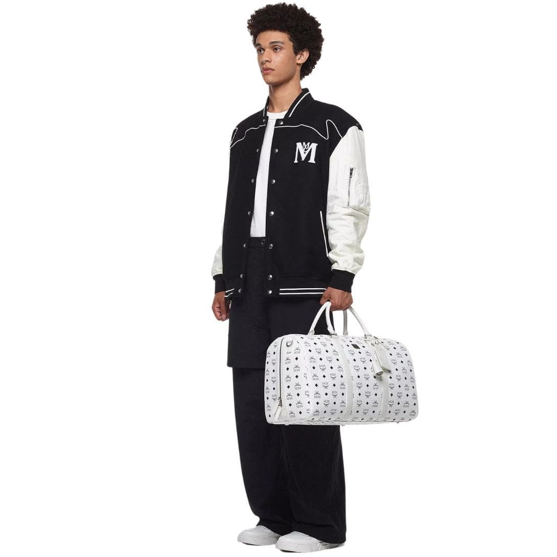 MCM OTTOMAR WEEKENDER BAG IN VISETOS WHITE - Image 6