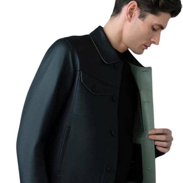 MACKAGE LINCOLN LEATHER JACKET WITH HORN BUTTONS - Image 5