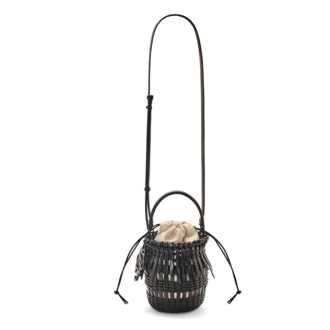 LOEWE SMALL FRINGED BUCKET BAG IN CALFSKIN - Image 5
