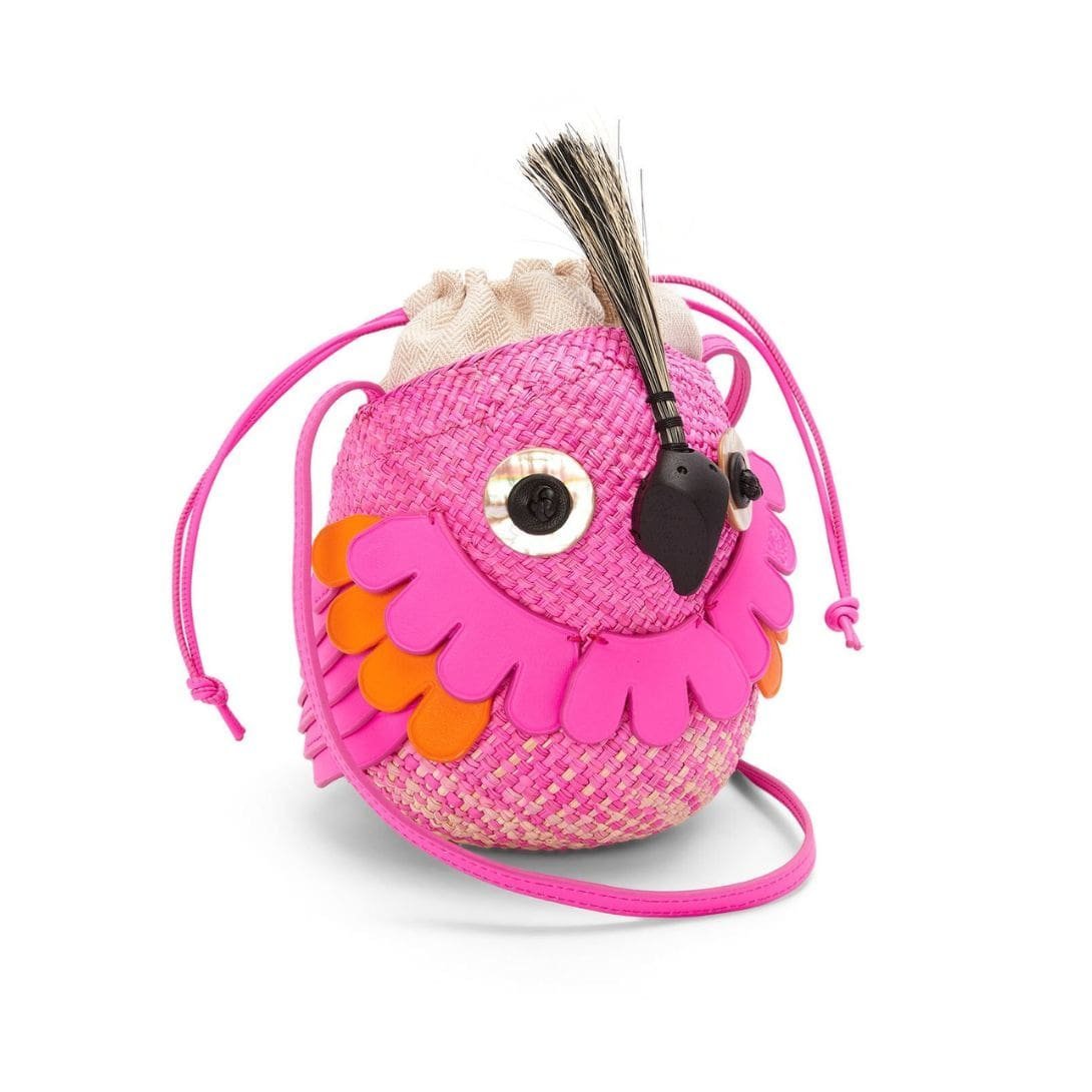 LOEWE BIRD BAG IN IRACA PALM AND CALFSKIN - Image 2