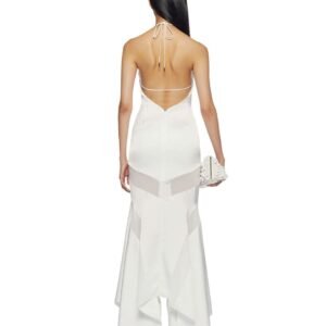 THE ATTICO ”SASKIA” WHITE MIDI DRESS