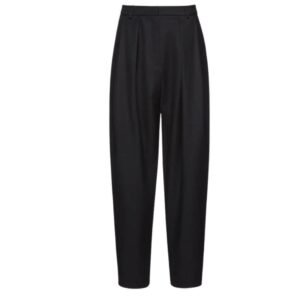 MAGDA BUTRYM TAPERED WOOL TROUSERS IN BLACK