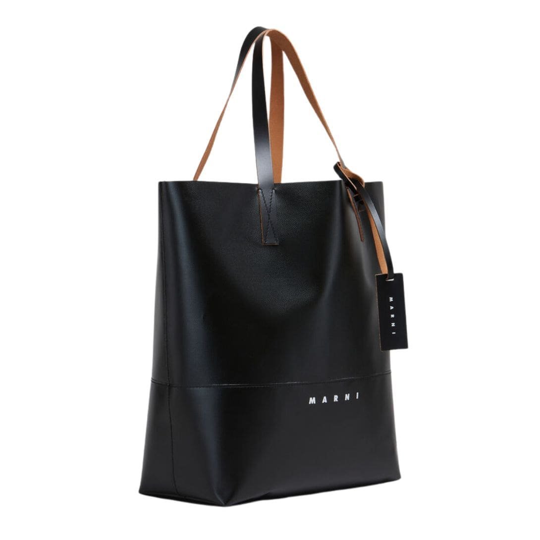 MARNI BLACK OPEN SHOPPER WITH MARNI TAG - Image 3