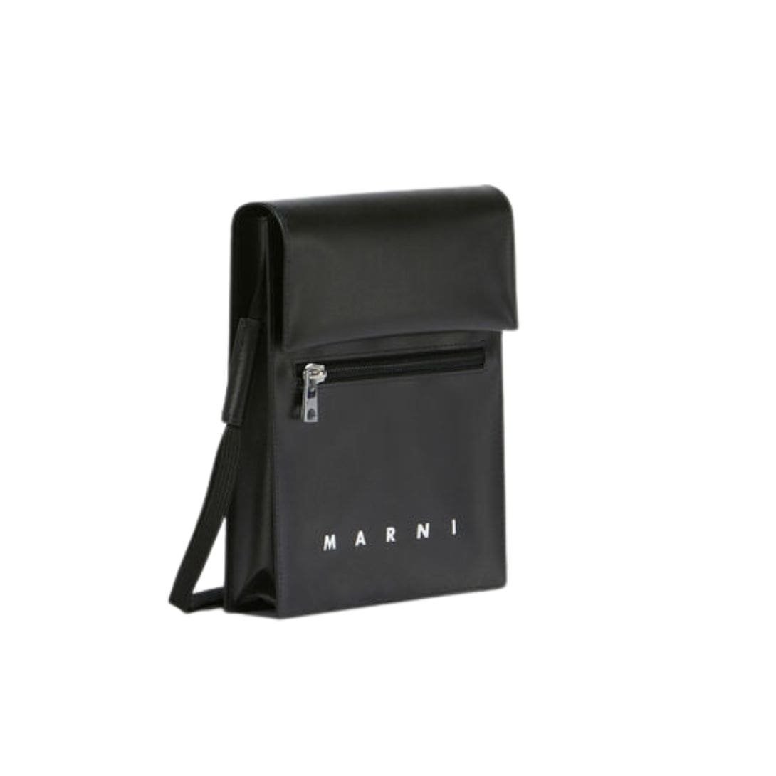 MARNI BLACK POUCH WITH SHOELACE STRAP - Image 6