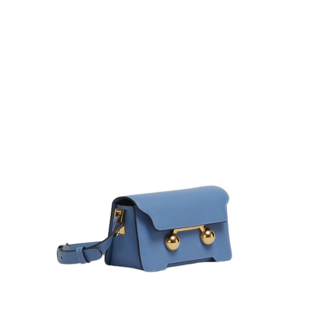 MARNI BLUE LEATHER TRUNKAROO MINI SHOULDER BAG - Image 6
