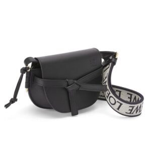 LOEWE GATE DUAL MINI BAG IN SOFT CALFSKIN AND JACQUARD