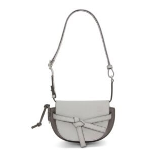 LOEWE GATE DUAL MINI BAG IN SOFT CALFSKIN AND JACQUARD