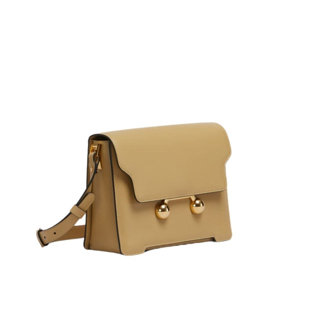 MARNI CAMEL LEATHER TRUNKAROO MEDIUM SHOULDER BAG - Image 4