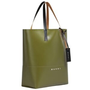 MARNI GREEN OPEN SHOPPER WITH MARNI TAG