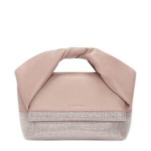 JWA SMALL TWISTER – LEATHER TOP HANDLE BAG WITH CRYSTALS