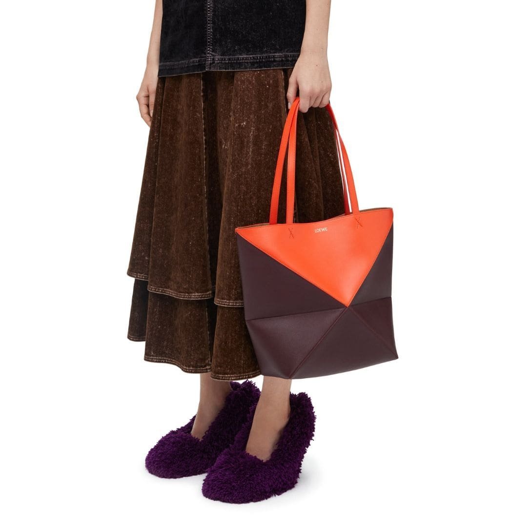 LOEWE PUZZLE FOLD TOTE BAG IN SHINY CALFSKIN - Image 9