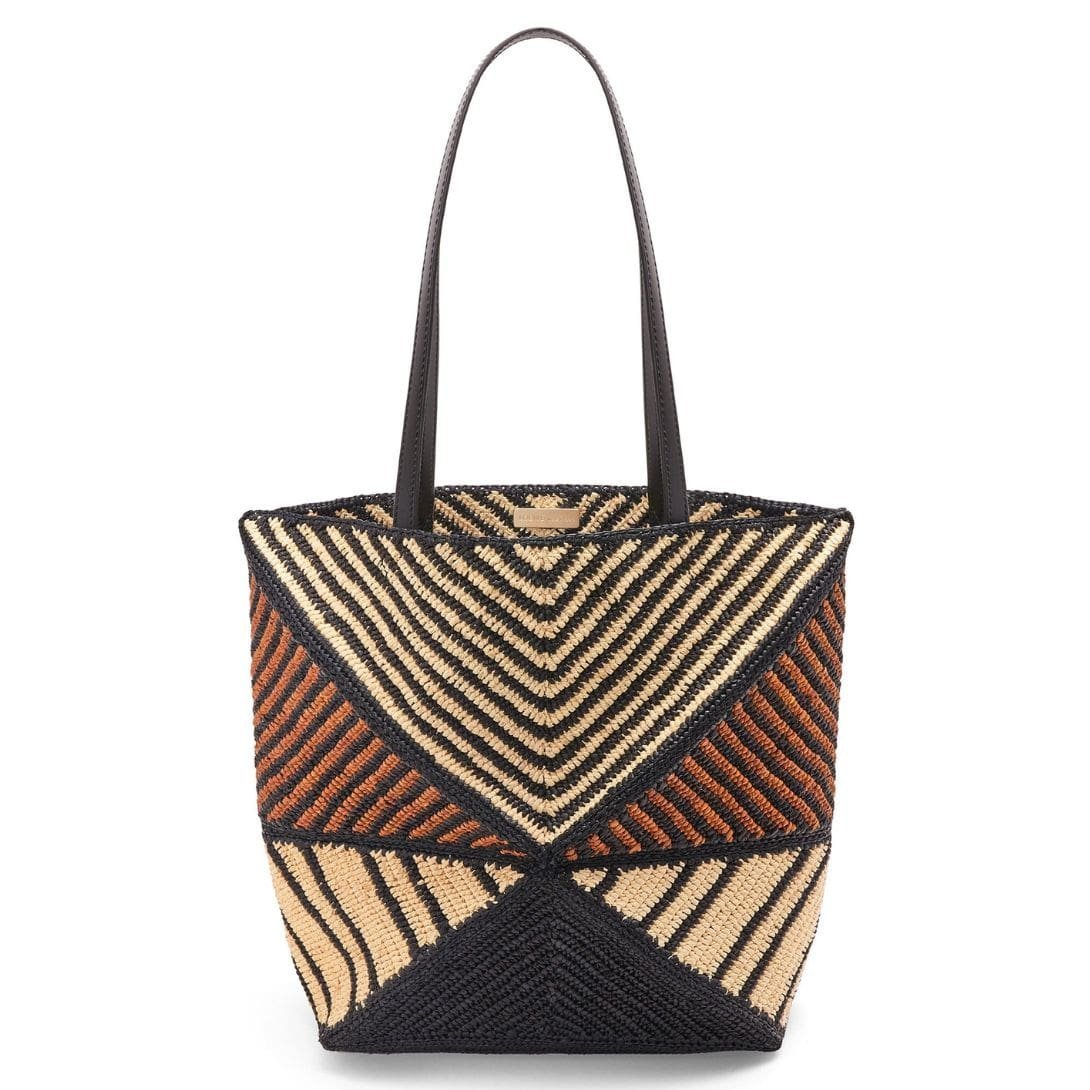 LOEWE PUZZLE FOLD TOTE BAG IN RAFFIA - Image 8