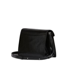 MARNI TRUNK SOFT LARGE BAG IN BLACK LEATHER