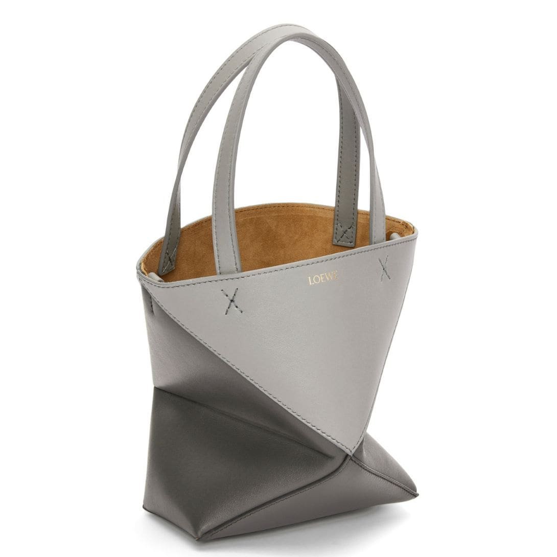 LOEWE PUZZLE FOLD TOTE MINI BAG IN SHINY CALFSKIN - Image 2