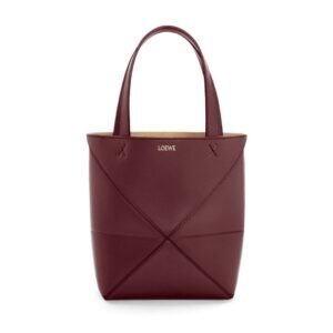 LOEWE PUZZLE FOLD TOTE MINI BAG IN SHINY CALFSKIN