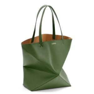 LOEWE PUZZLE FOLD TOTE XL BAG IN SHINY CALFSKIN