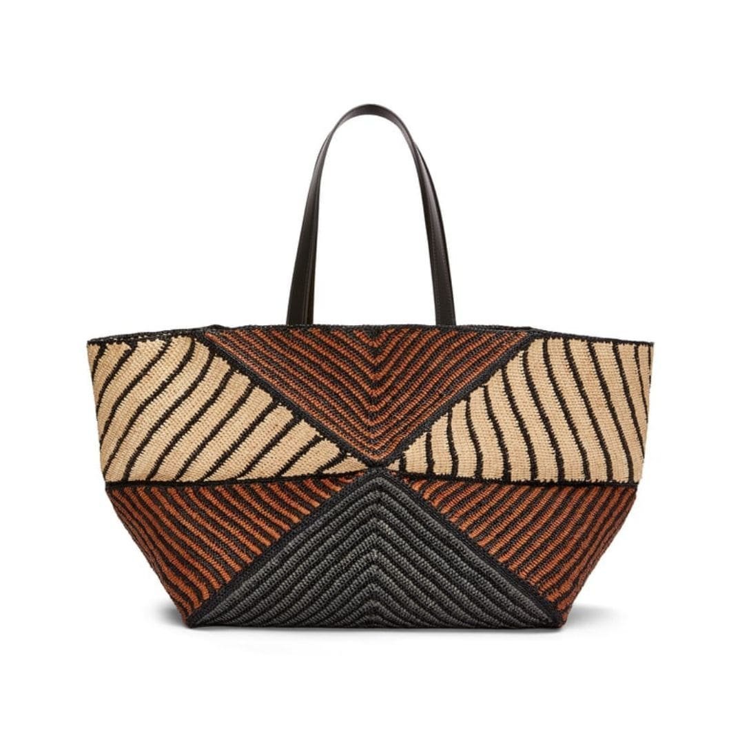 LOEWE PUZZLE FOLD TOTE XXL BAG IN RAFFIA - Image 3