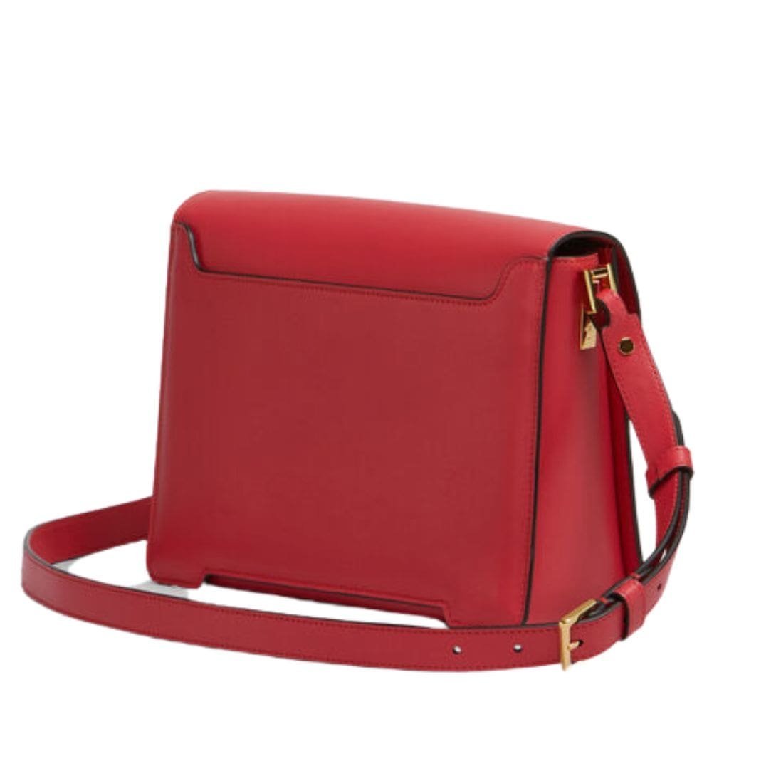 MARNI RED LEATHER TRUNKAROO MEDIUM SHOULDER BAG - Image 5