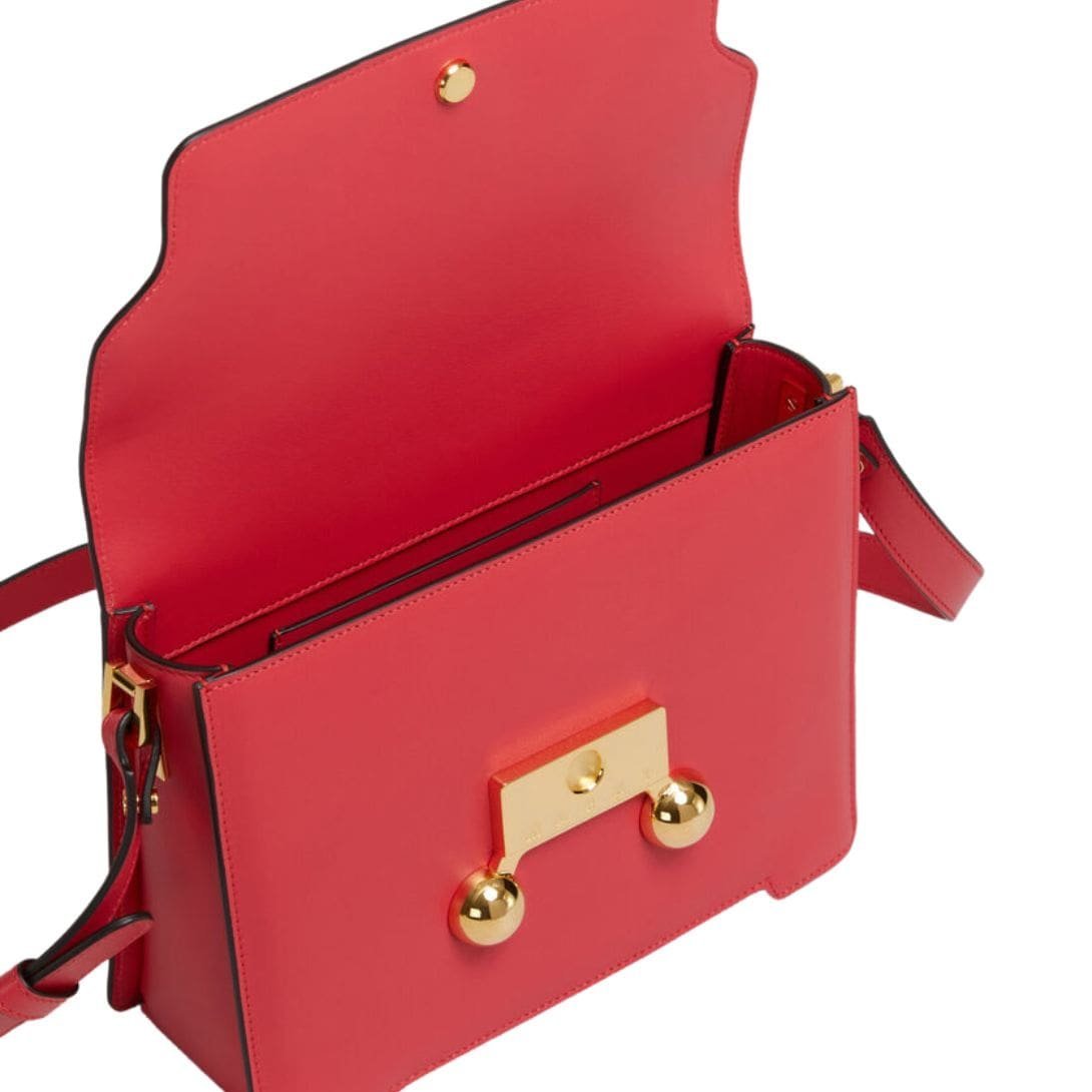 MARNI RED LEATHER TRUNKAROO MEDIUM SHOULDER BAG - Image 6