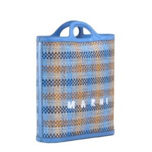 MARNI TROPICALIA CROSSBODY BAG IN LEATHER AND RAFFIA FABRIC