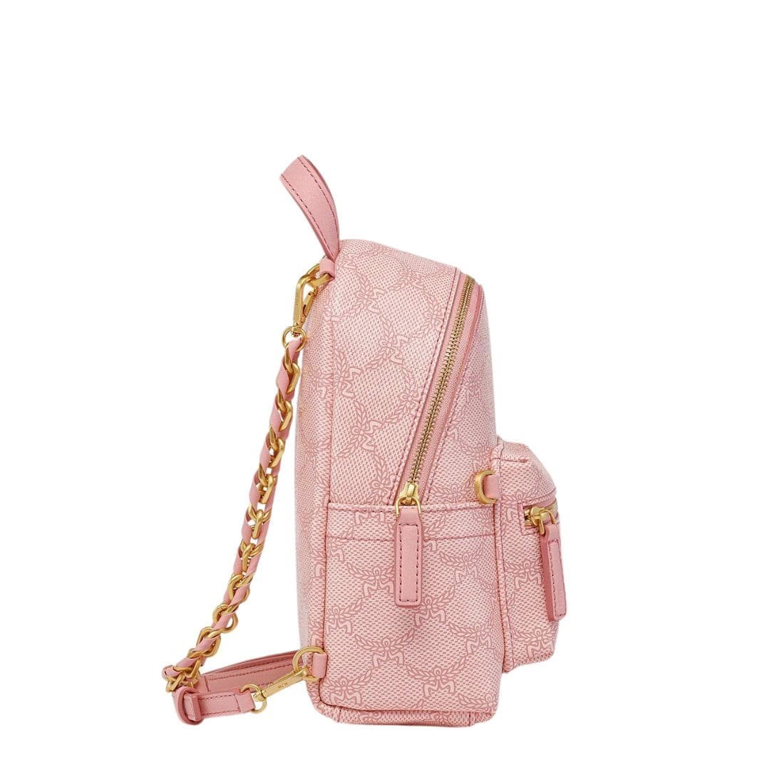 MCM MINI STARK BEBE BOO BACKPACK IN LAURETOS PINK - Image 2