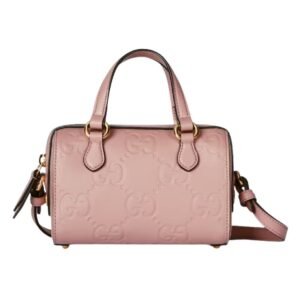 GUCCI GG SUPER MINI TOP HANDLE BAG IN ROSE BEIGE