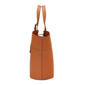MCM LARGE HIMMEL TOTE IN SPANISH NAPPA LEATHER COGNAC