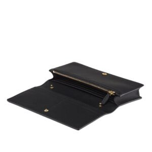 MCM LARGE DIAMOND CHAIN WALLET IN SPANISH CALF LEATHER BLACK