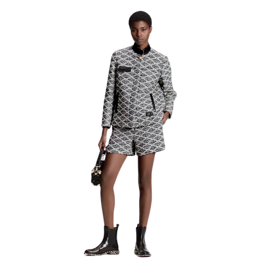 LOUIS VUITTON LEATHER TRIM MALLETAGE TWEED SHORTS - Image 4