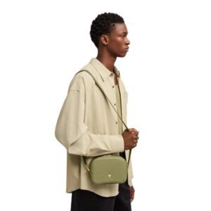 AMI PARIS PARIS CAMERA BAG IN OLIVE