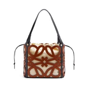 LOEWE ANAGRAM CUT OUT TOTE BAG IN CALFSKIN