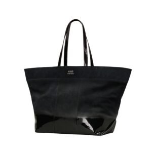 EAST WEST MAXI AMI SHOPPING BAG IN BLACK