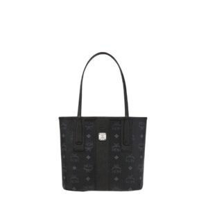 MCM MINI REVERSIBLE LIZ SHOPPER VISETOS BLACK