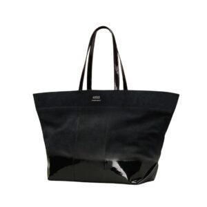 EAST WEST MAXI AMI SHOPPING BAG IN BLACK