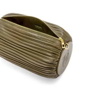 LOEWE LARGE BRACELET CLUTCH BAG IN PLEATED NAPPA