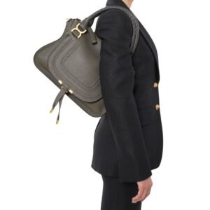 CHLOE MARCIE DOUBLE CARRY BAG ELEPHANT GREY