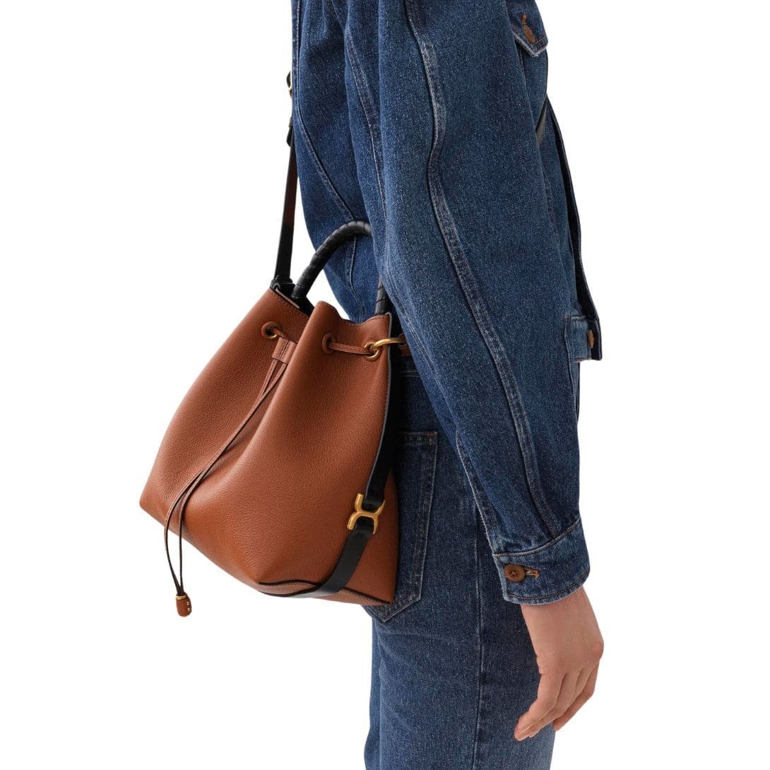 CHLOE MARCIE BUCKET BAG TAN - Image 2